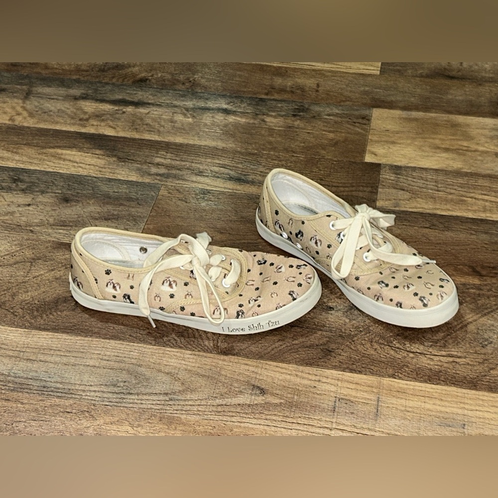 Bradford Exchange “I Love Shih Tzu” canvas sneakers size 6.0